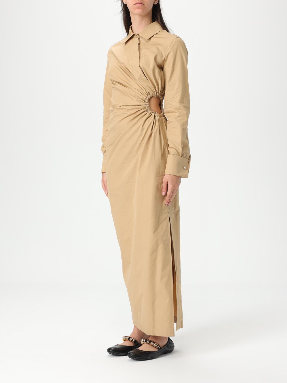 MAX MARA ABITO: Abito chemisier Max Mara in cotone , Beige - Img 3