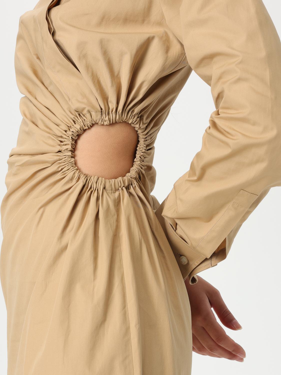 MAX MARA ABITO: Abito chemisier Max Mara in cotone , Beige - Img 4