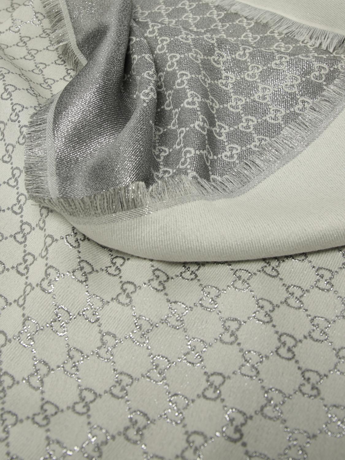 GUCCI ÉCHARPE: Foulard femme Gucci, Blanc - Img 3