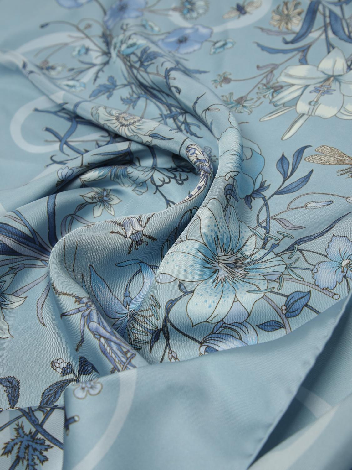 GUCCI SEIDENTUCH: Seidentuch damen Gucci, Hellblau - Img 3