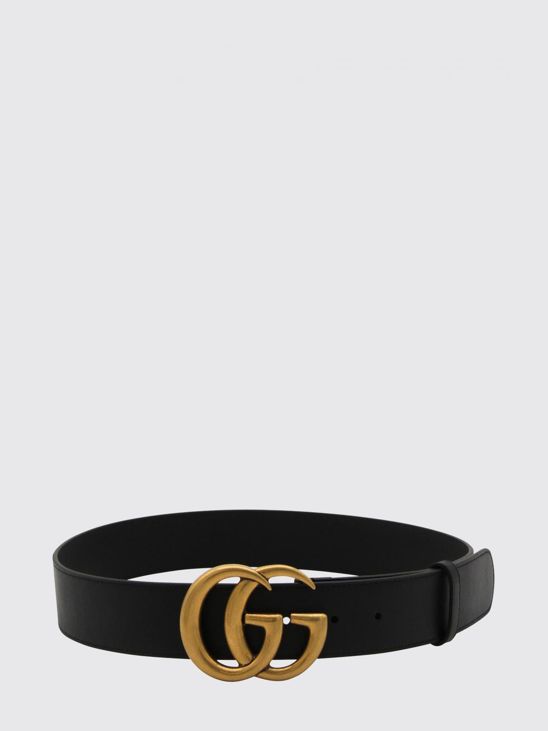 GUCCI CINTURÓN: Cinturón GG Marmont Gucci de piel, Negro - Img 1