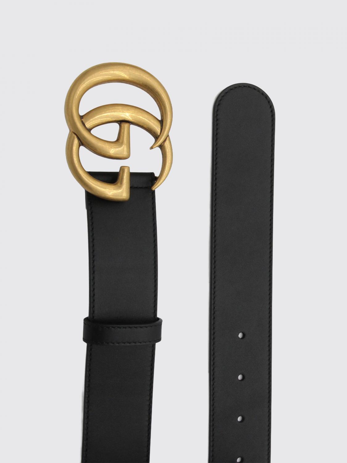 GUCCI CINTURÓN: Cinturón GG Marmont Gucci de piel, Negro - Img 2