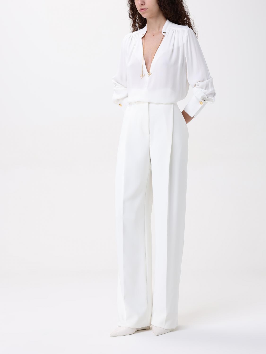 ELISABETTA FRANCHI TOP: Blusa Elisabetta Franchi in viscosa , Panna - Img 2