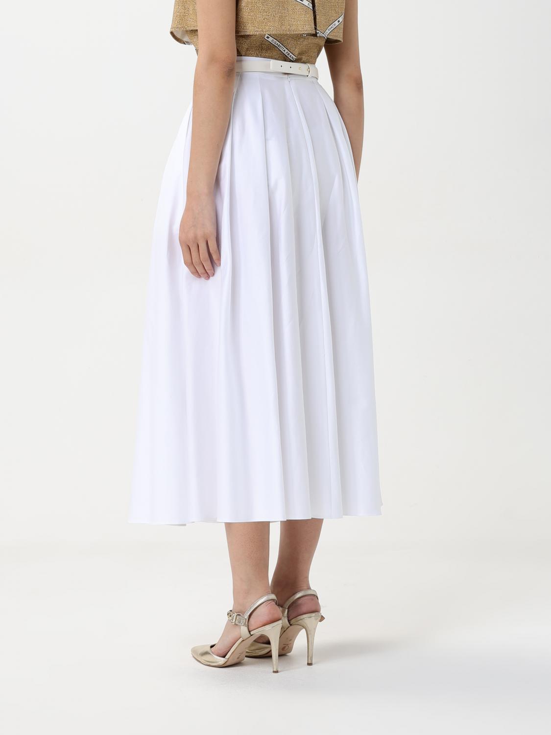ELISABETTA FRANCHI FALDA: Falda mujer Elisabetta Franchi, Blanco - Img 2