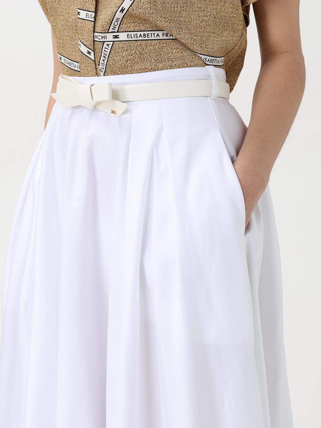 ELISABETTA FRANCHI FALDA: Falda mujer Elisabetta Franchi, Blanco - Img 3