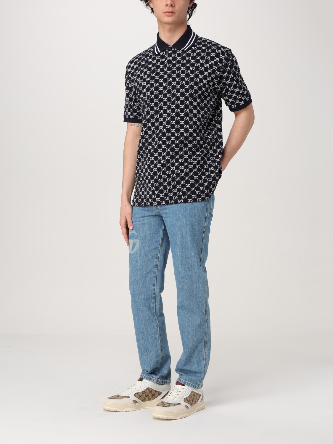 Gucci ポロシャツ メンズ - ネイビー | 788024XJG5N | GIGLIO.COM