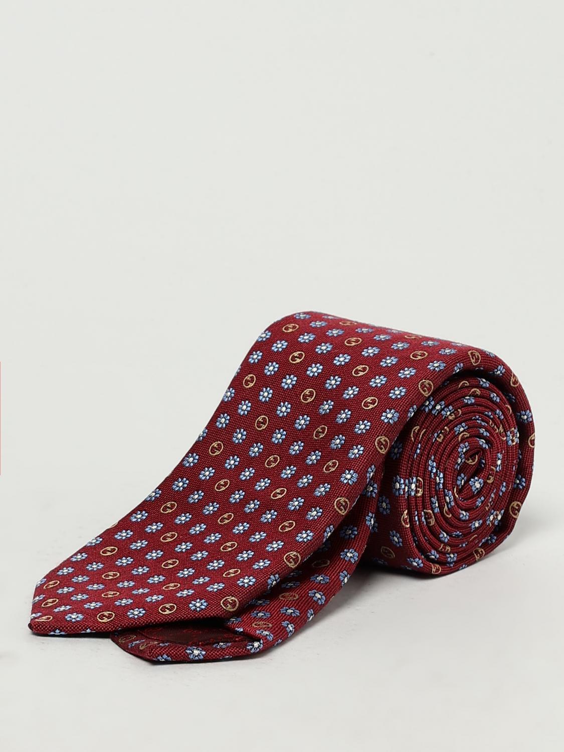 GUCCI TIE: Tie men Gucci, Burgundy - Img 1