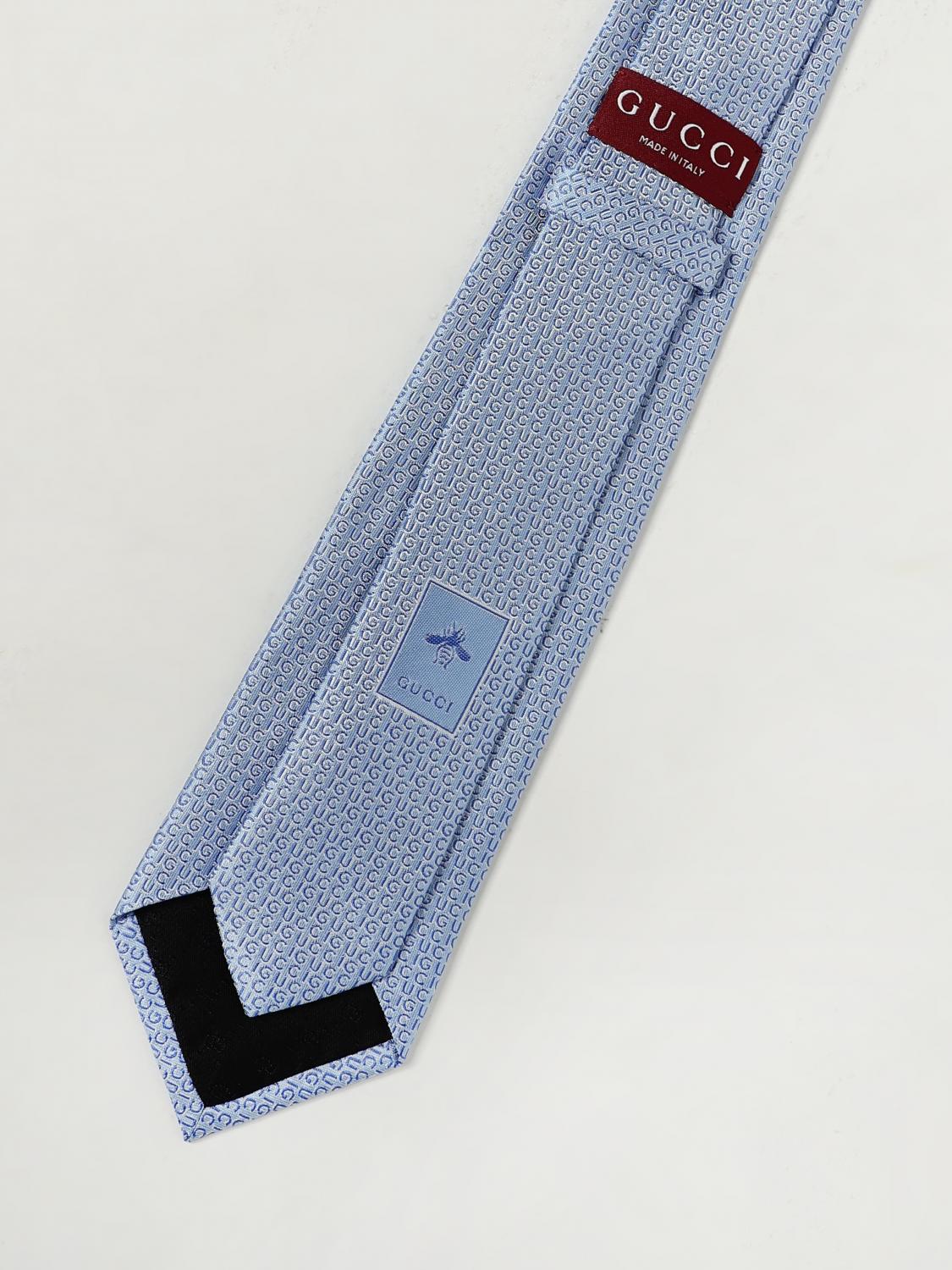 GUCCI TIE: Tie men Gucci, Gnawed Blue - Img 2