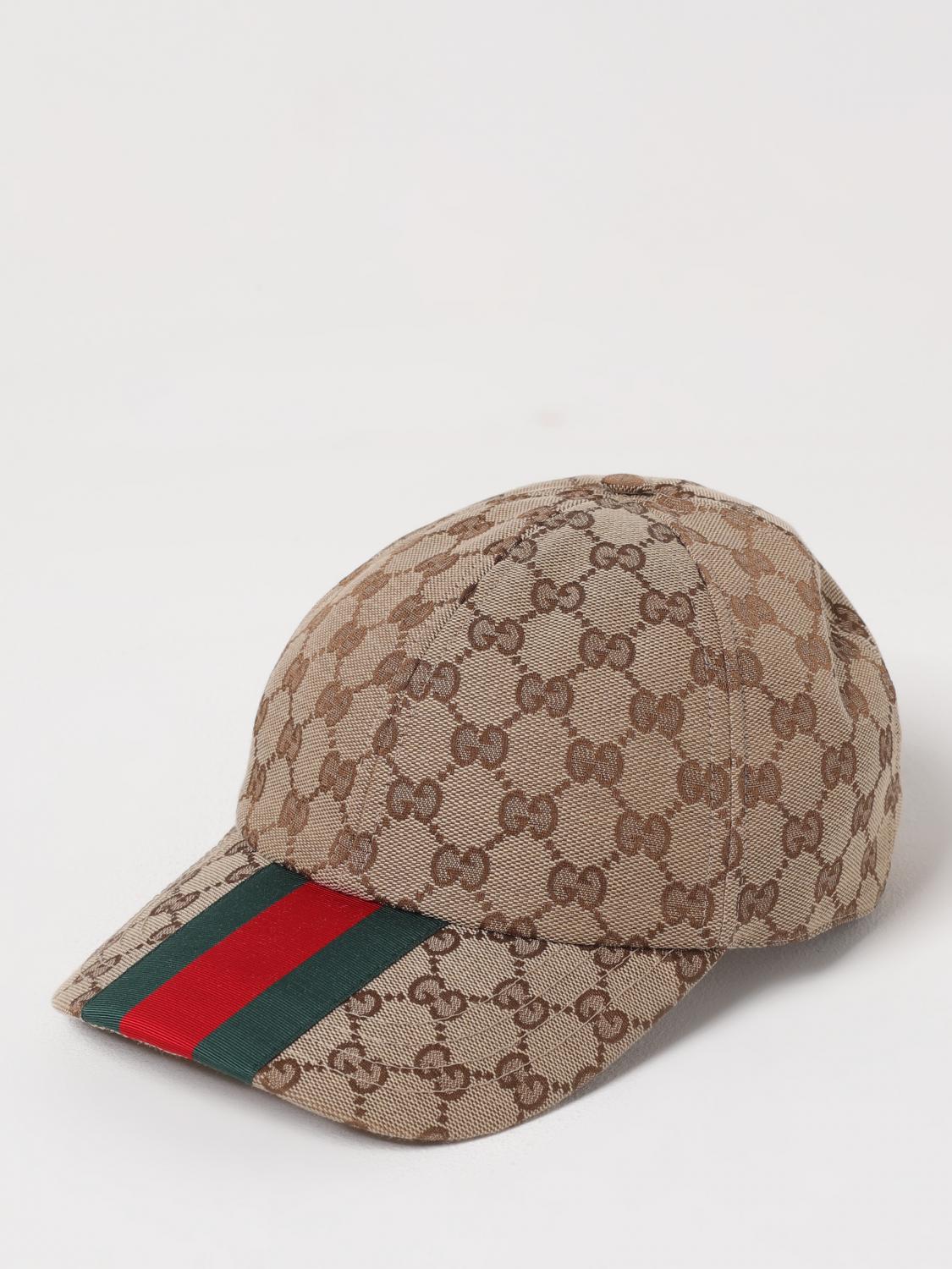 GUCCI CAPPELLO: Cappello GG Gucci in misto cotone jacquard , Crema - Img 1