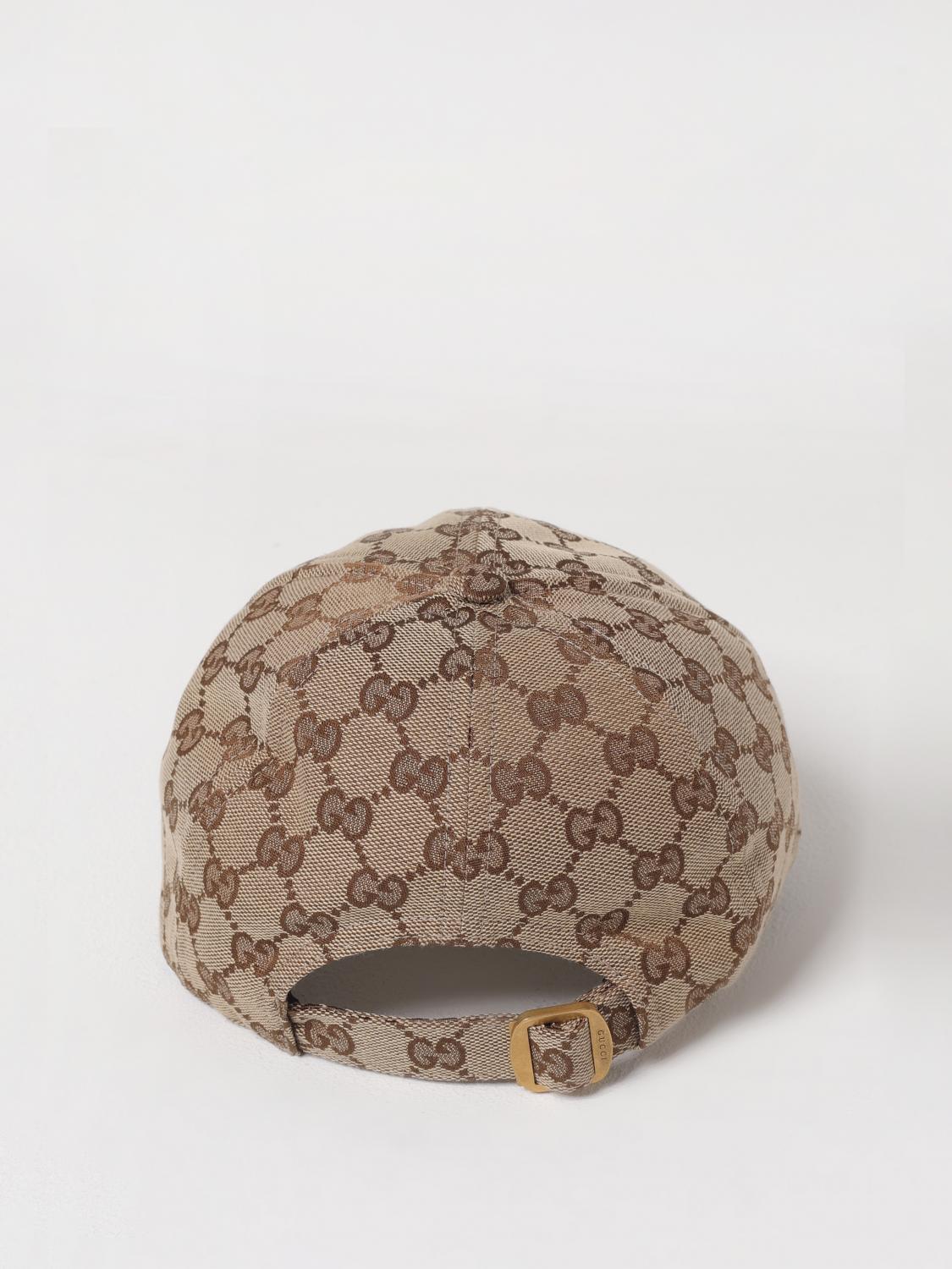 GUCCI CAPPELLO: Cappello GG Gucci in misto cotone jacquard , Crema - Img 3