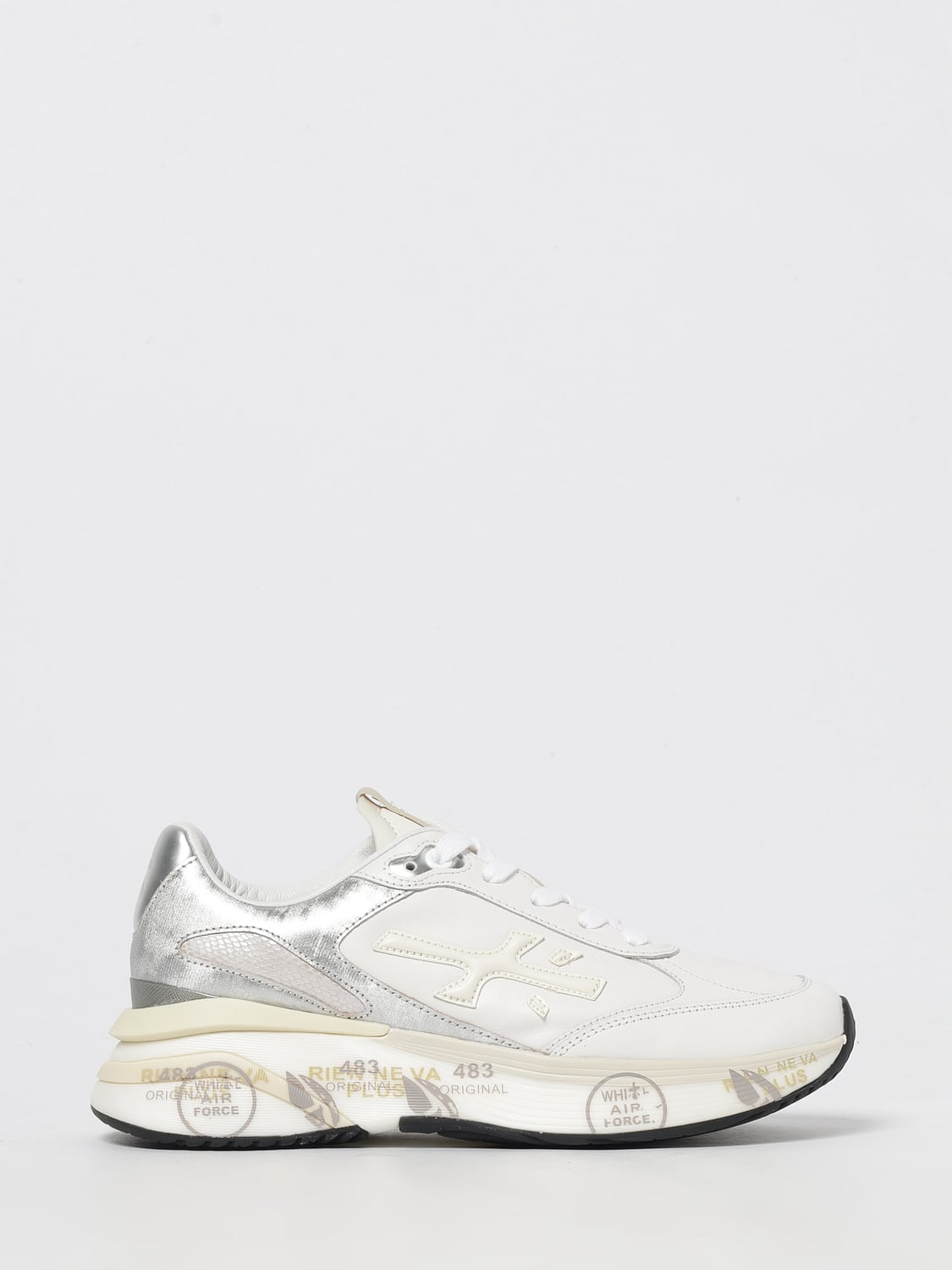 PREMIATA SNEAKERS: Sneakers Moerund Premiata in camoscio e nylon , Bianco - Img 1