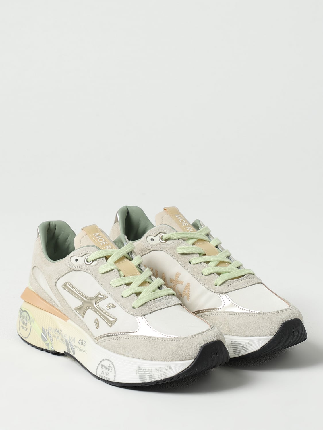 PREMIATA SNEAKERS: Sneakers Moerund Premiata in camoscio e nylon , Rosa - Img 2