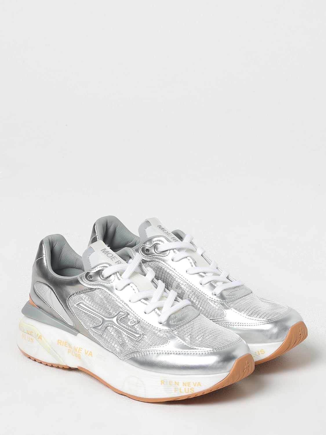 PREMIATA BASKETS: Baskets femme Premiata, Argent - Img 2