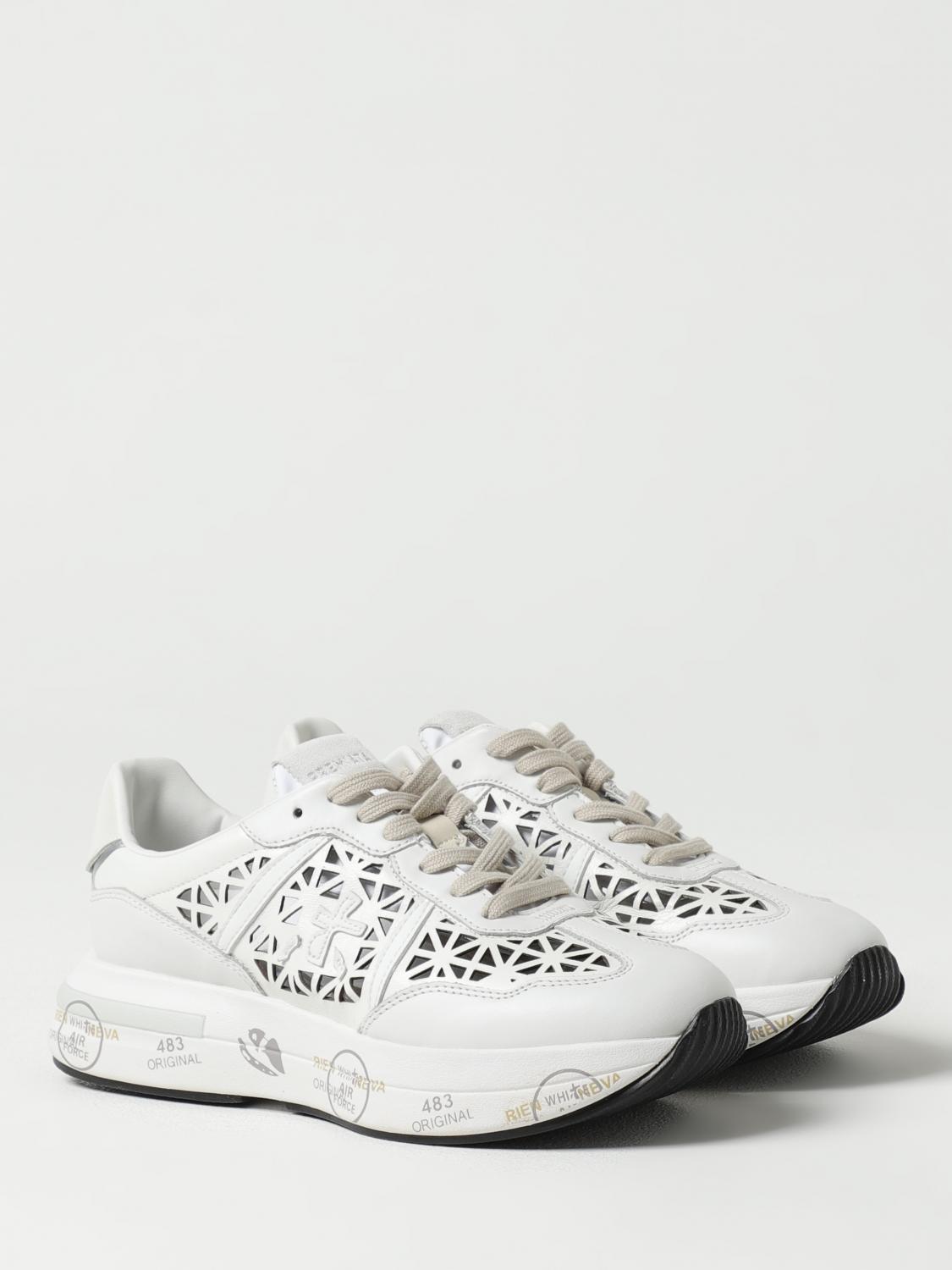 PREMIATA SNEAKERS: Sneakers Mased Premiata in pelle traforata , Bianco - Img 2