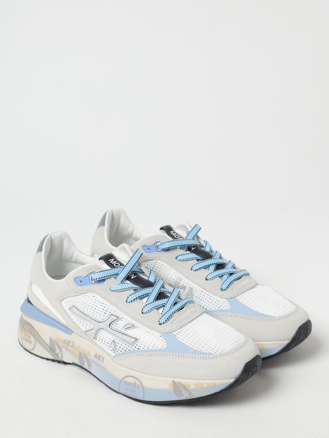 PREMIATA SNEAKERS: Sneakers Moerun Premiata in camoscio e mesh , Bianco - Img 2