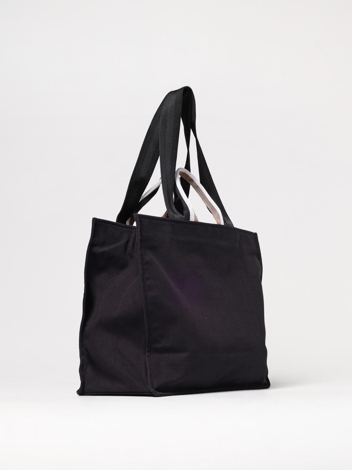 BOSS BORSA TOTE: Borsa Deva Boss in canvas con logo ricamato , Nero - Img 2