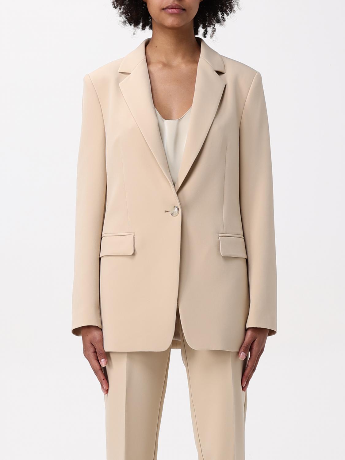 BOSS BLAZER: Blazer classico Boss in crêpe, Beige - Img 1