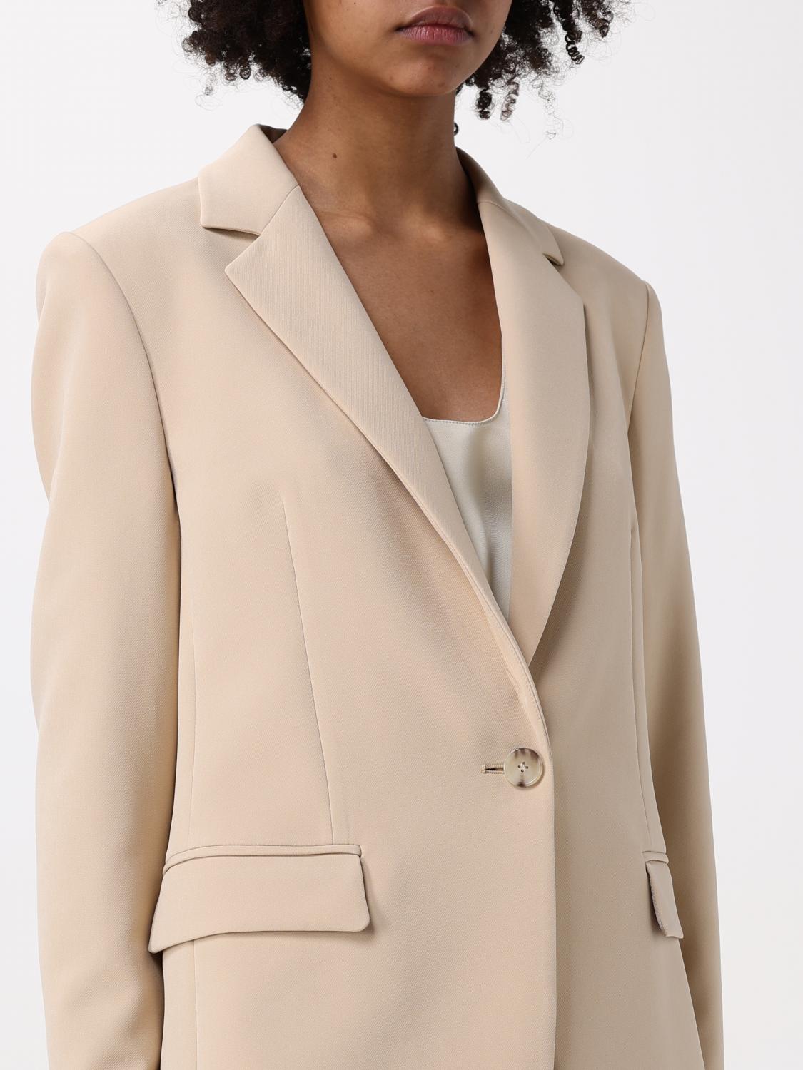 BOSS BLAZER: Blazer classico Boss in crêpe, Beige - Img 5