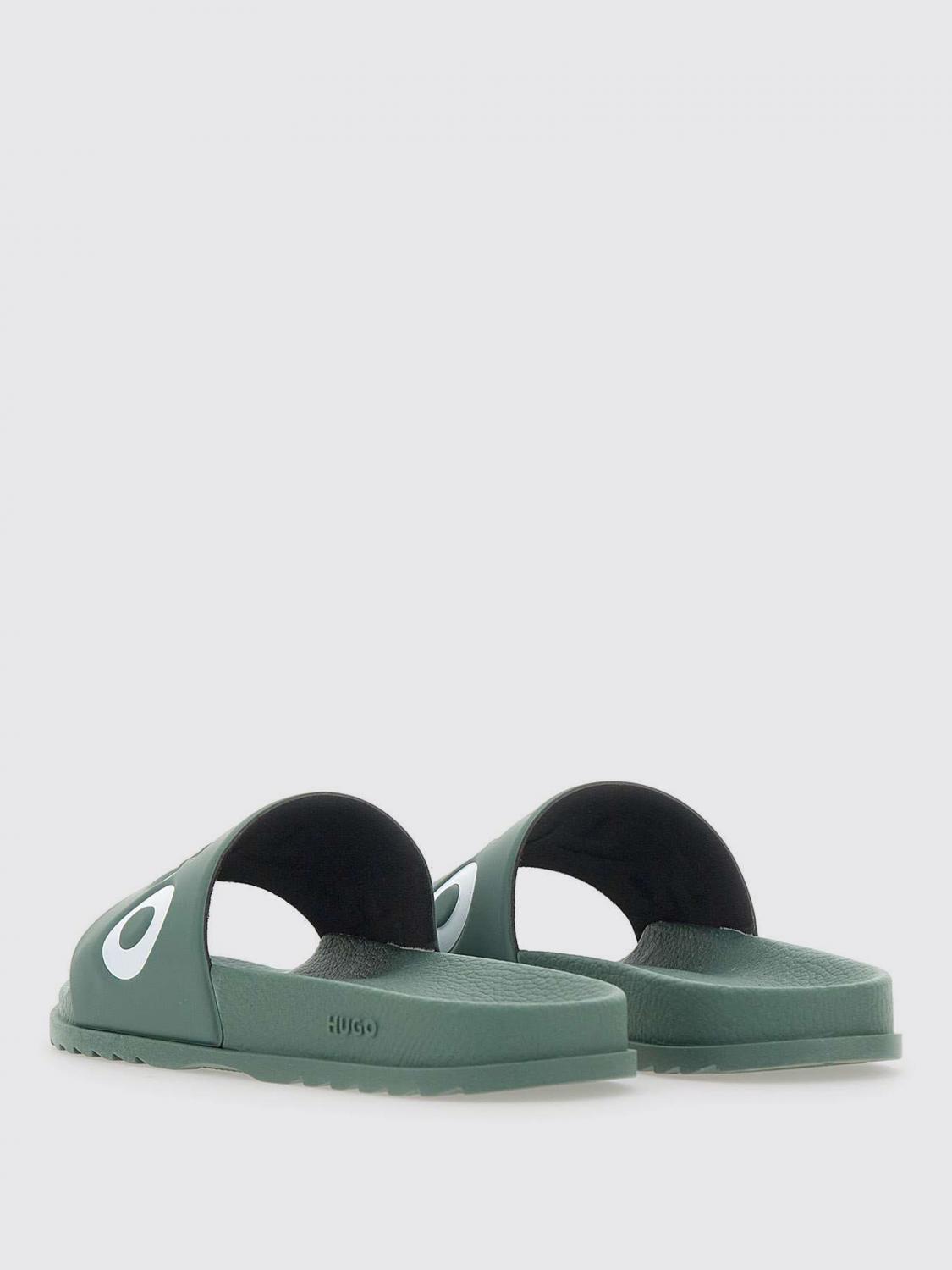 HUGO SANDALI: Sliders Hugo in gomma con logo , Blue - Img 3