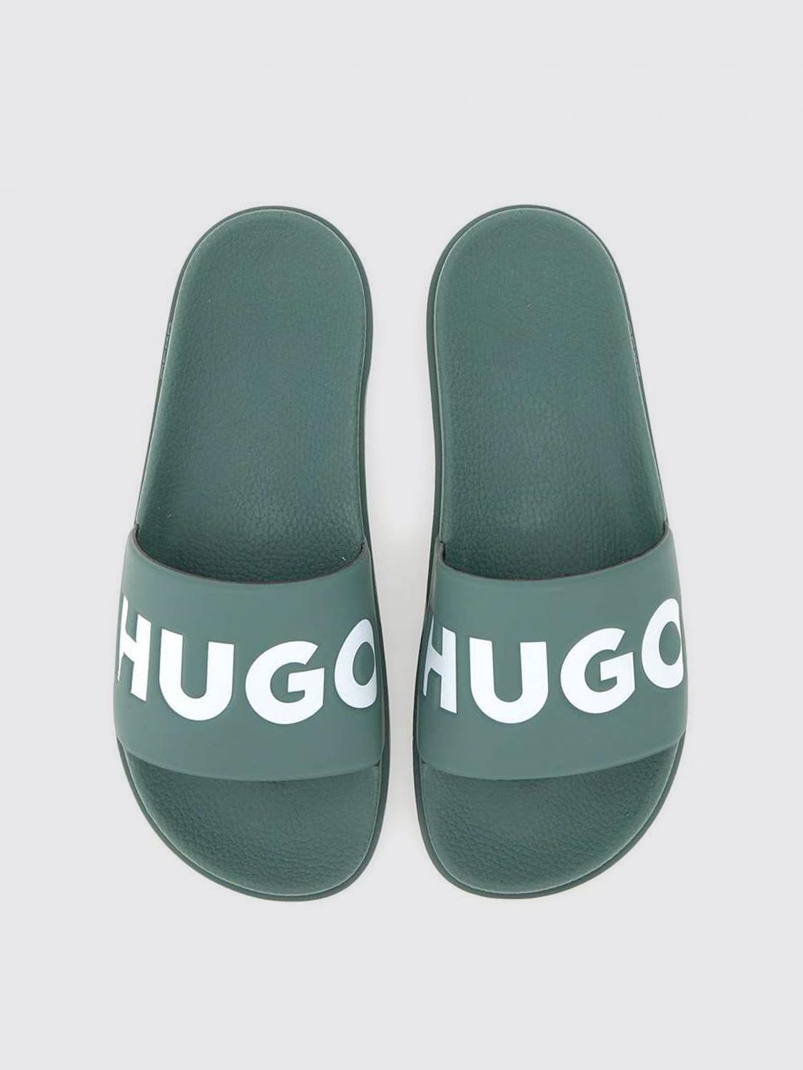 HUGO SANDALI: Sliders Hugo in gomma con logo , Blue - Img 4
