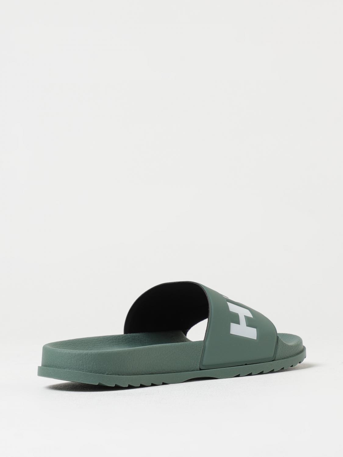 HUGO SANDALI: Sliders Hugo in gomma con logo , Menta - Img 3