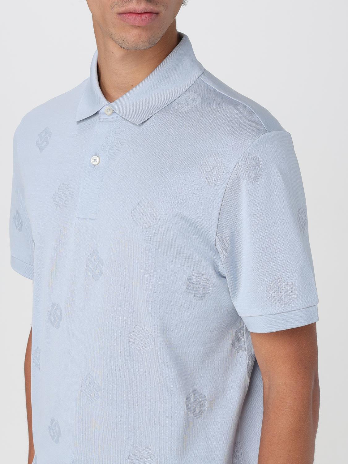 BOSS POLO: Polo Boss in cotone con logo all-over , Blue 1 - Img 3