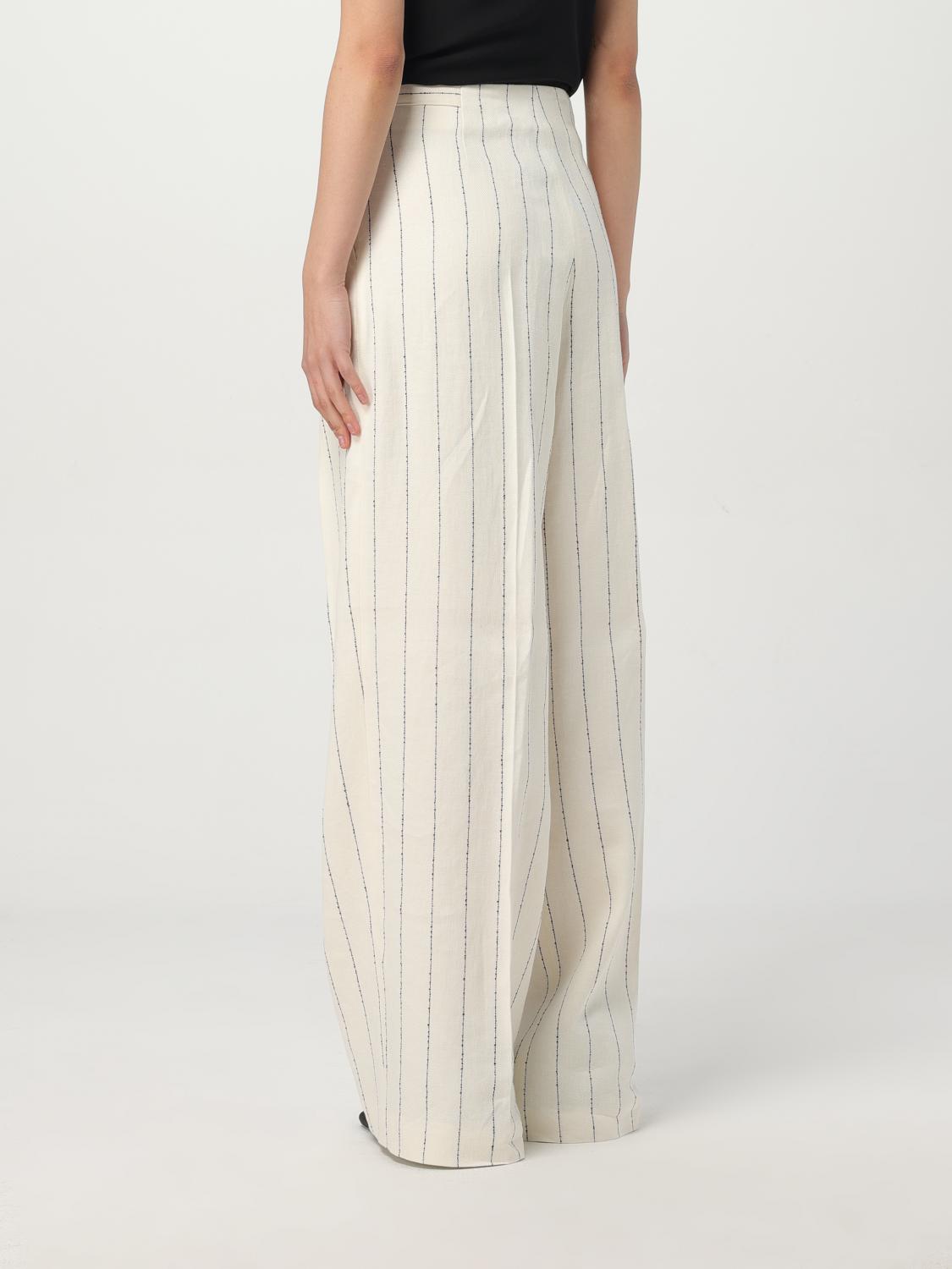 BOSS PANTALONI: Pantalone Boss in misto lino a righe , Fantasia - Img 3