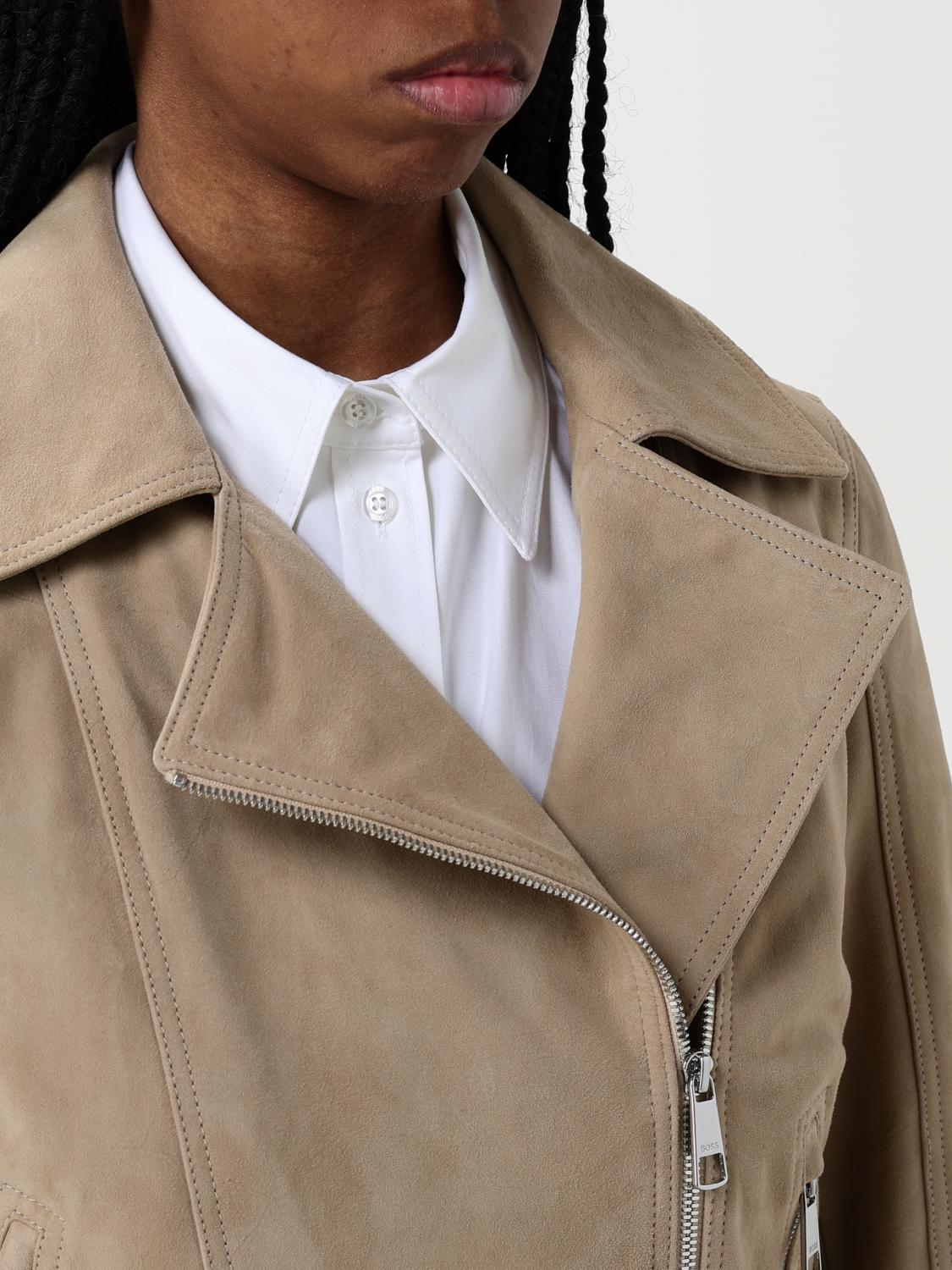 BOSS CHAQUETA: Chaqueta mujer Boss, Beige - Img 4