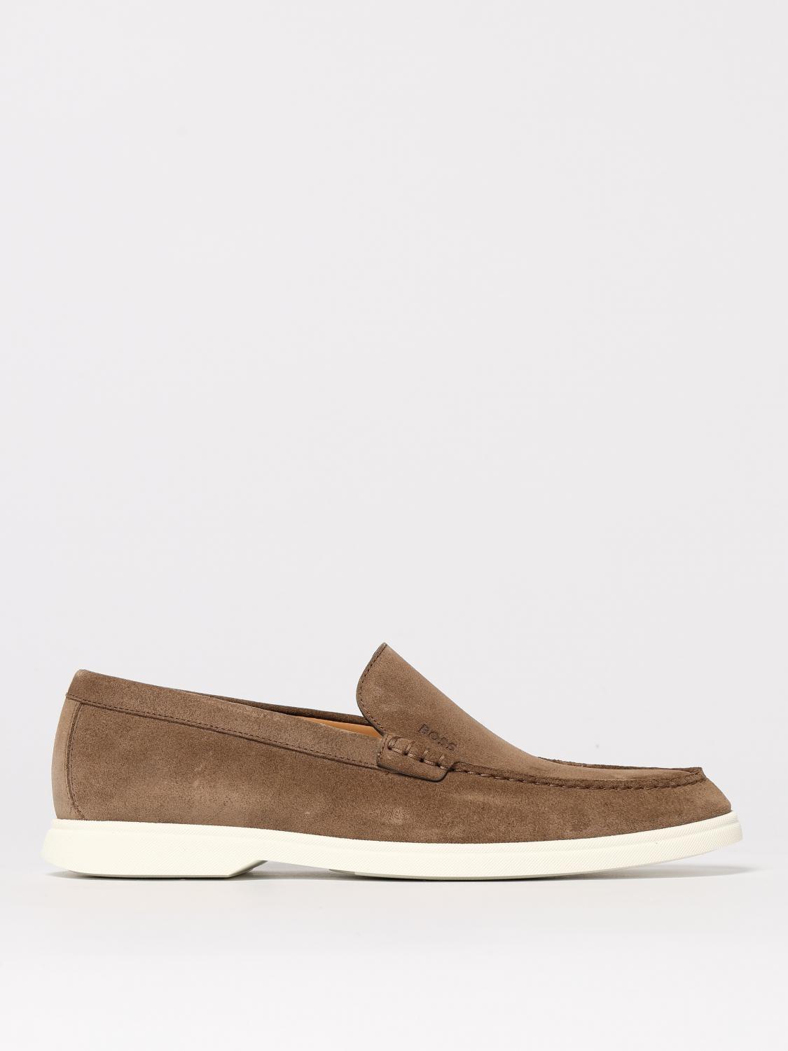 BOSS MOCASSINI: Mocassino Boss in camoscio , Cammello - Img 1