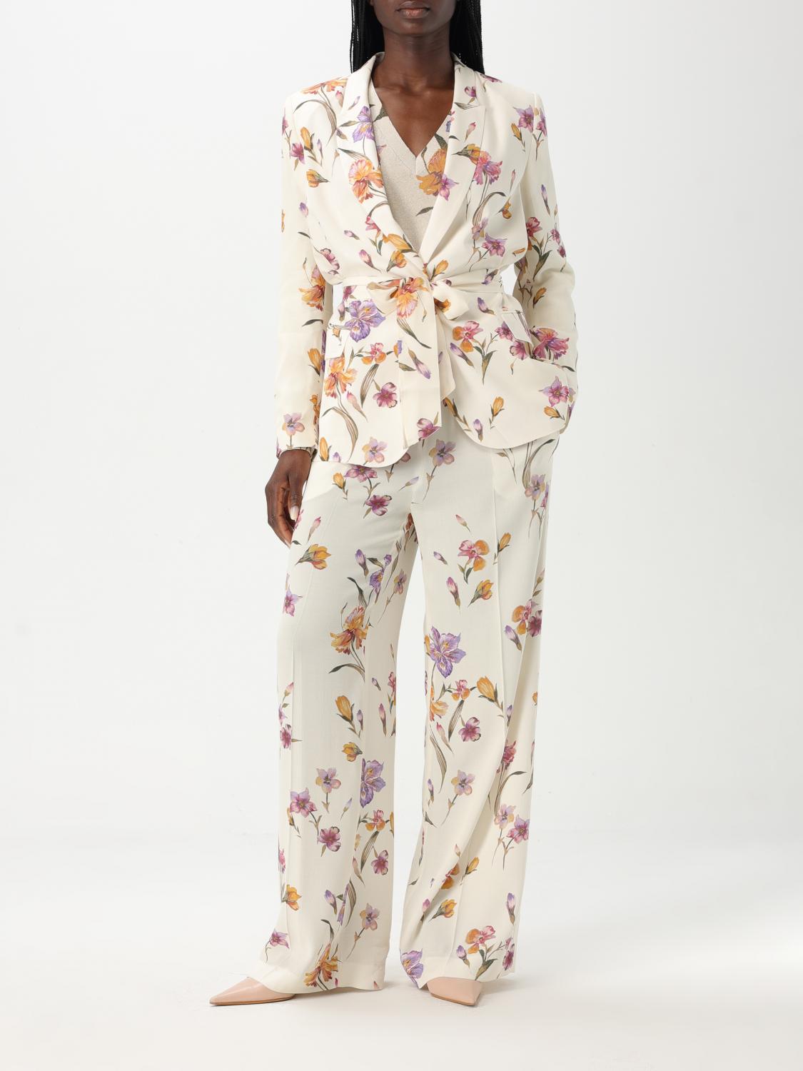 TWINSET PANTALONI: Pantalone Twinset in viscosa con stampa floreale , Fantasia - Img 2
