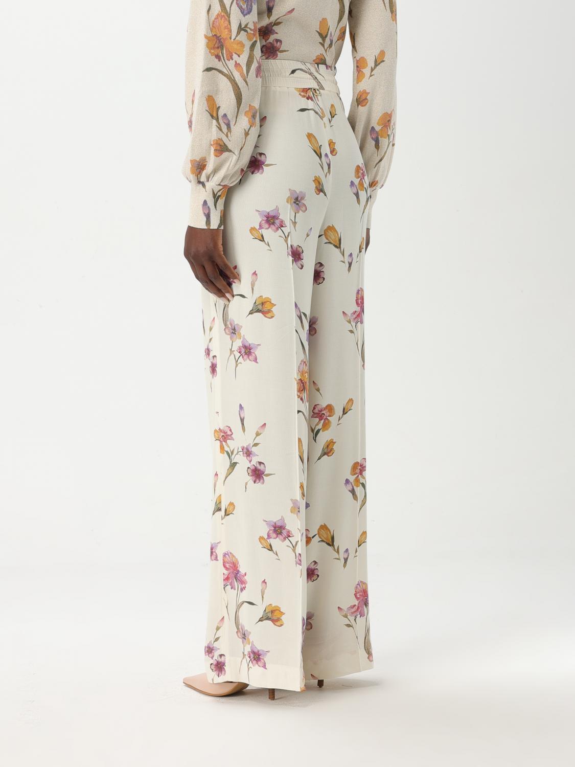 TWINSET PANTALONI: Pantalone Twinset in viscosa con stampa floreale , Fantasia - Img 3