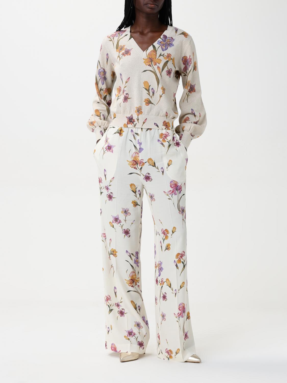 TWINSET PANTALONI: Pantalone Twinset in viscosa con stampa floreale , Fa02 - Img 2