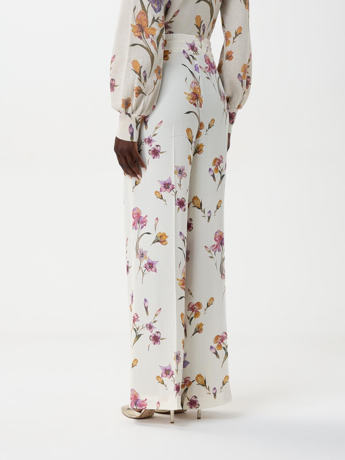 TWINSET PANTALONI: Pantalone Twinset in viscosa con stampa floreale , Fa02 - Img 3