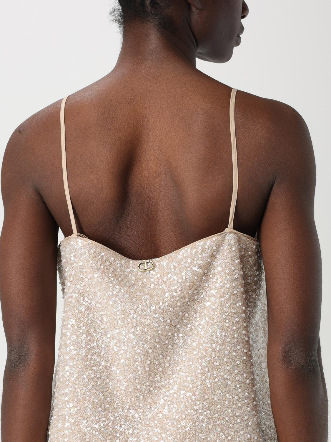 TWINSET TOP: Top woman Twinset, Gold - Img 4