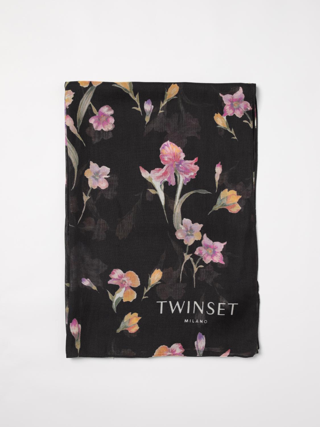 TWINSET SCHAL: Seidentuch damen Twinset, Schwarz 1 - Img 1