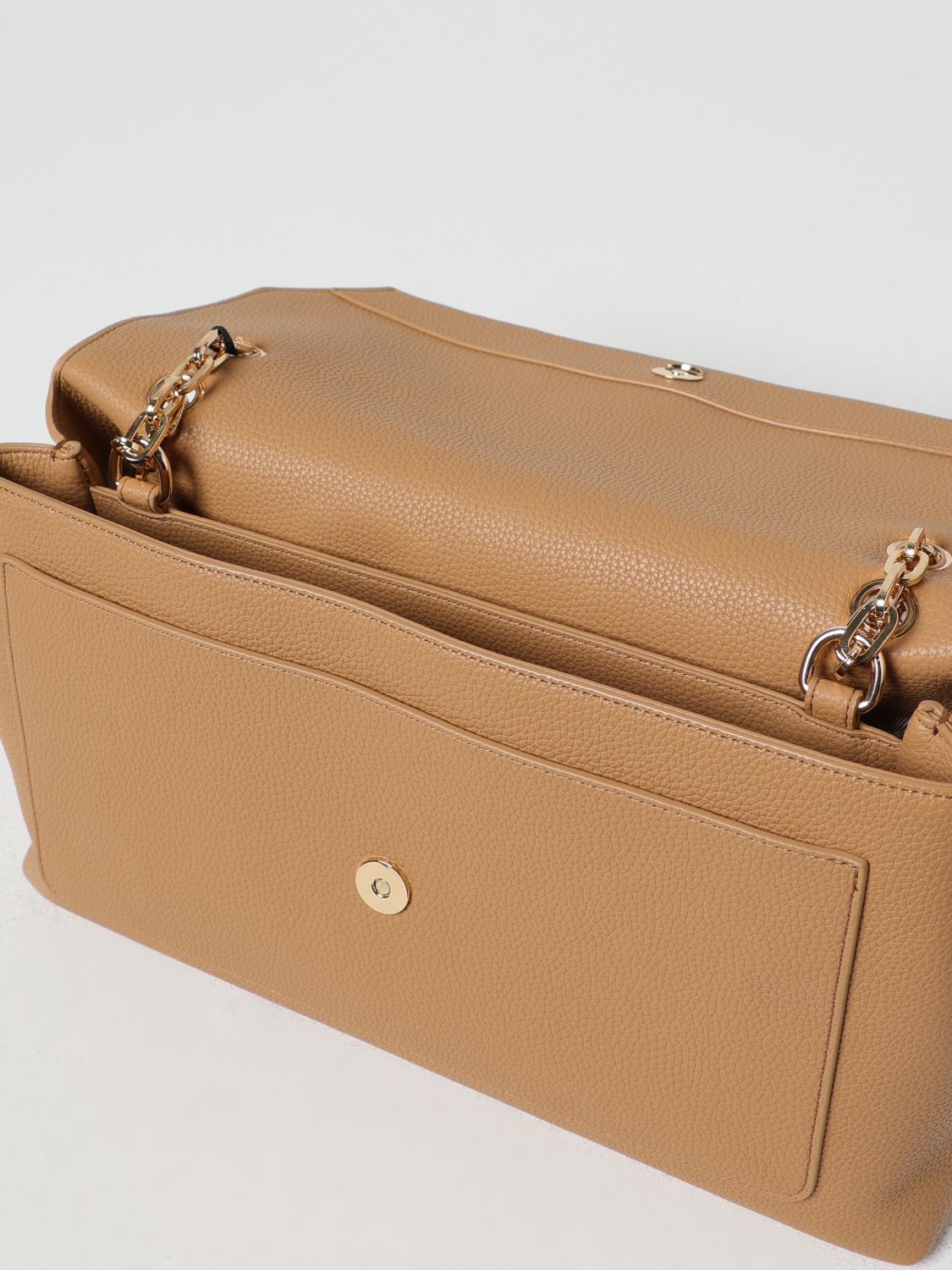 TWINSET BORSA A SPALLA: Borsa a spalla Twinset in pelle sintetica a grana , Cammello - Img 3