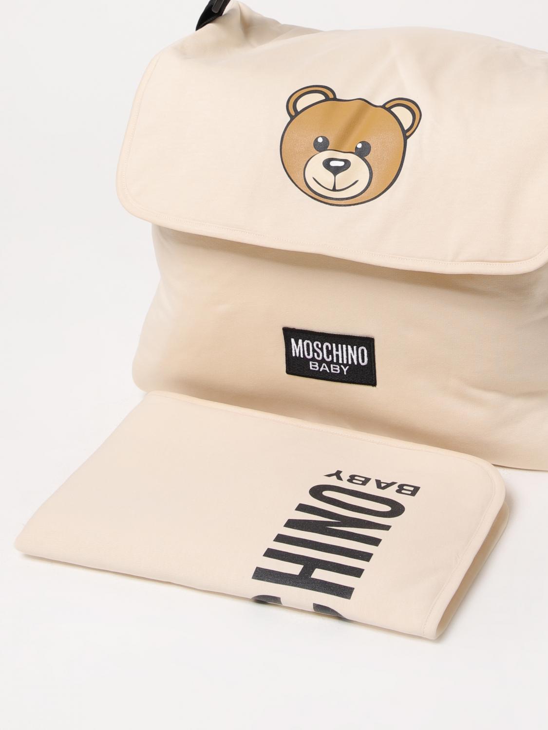 MOSCHINO CONJUNTO DE MANTA: Bolso niños Moschino, Beige - Img 3