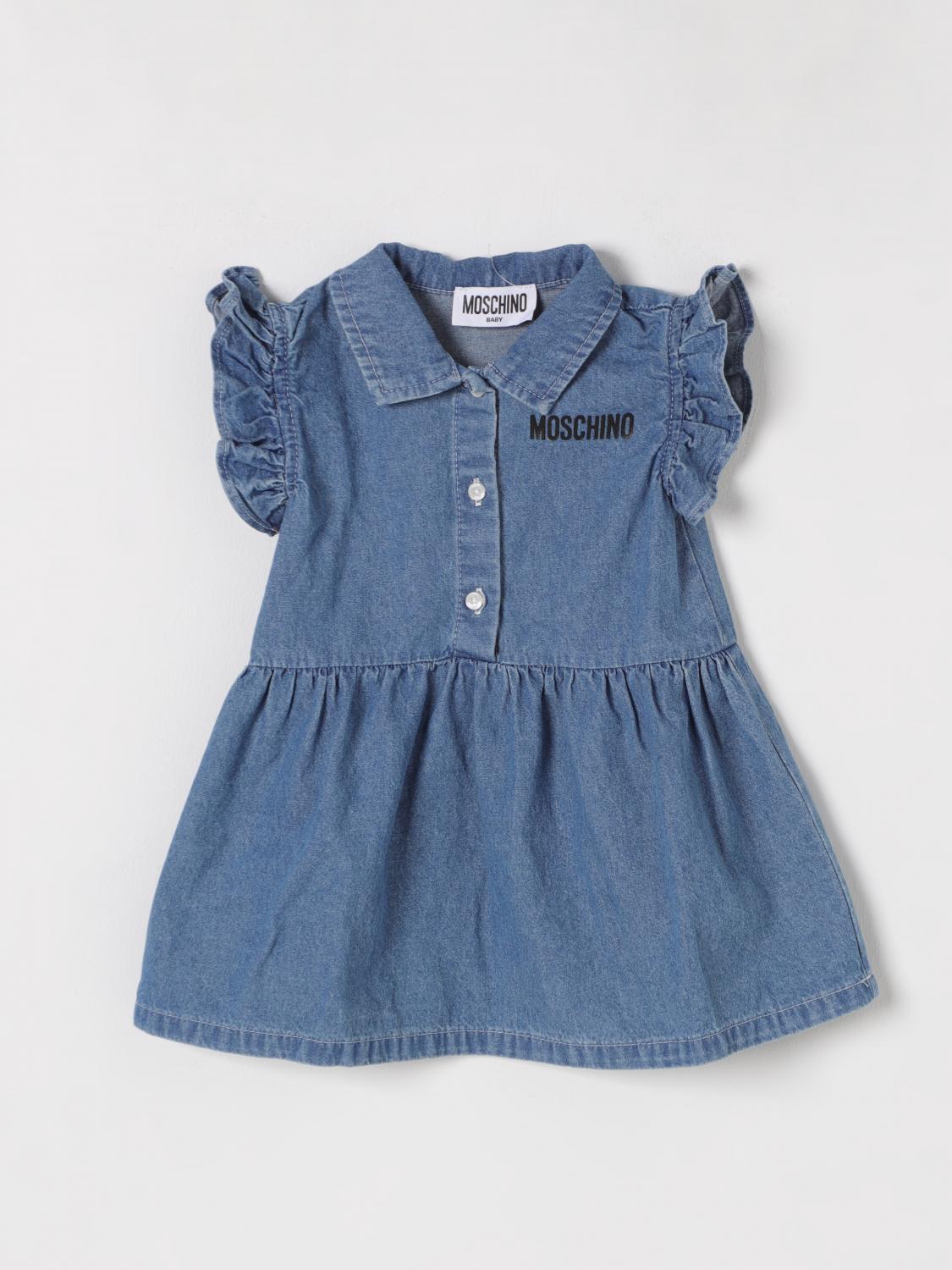 MOSCHINO ROMPER: Romper kids Moschino, Denim - Img 1