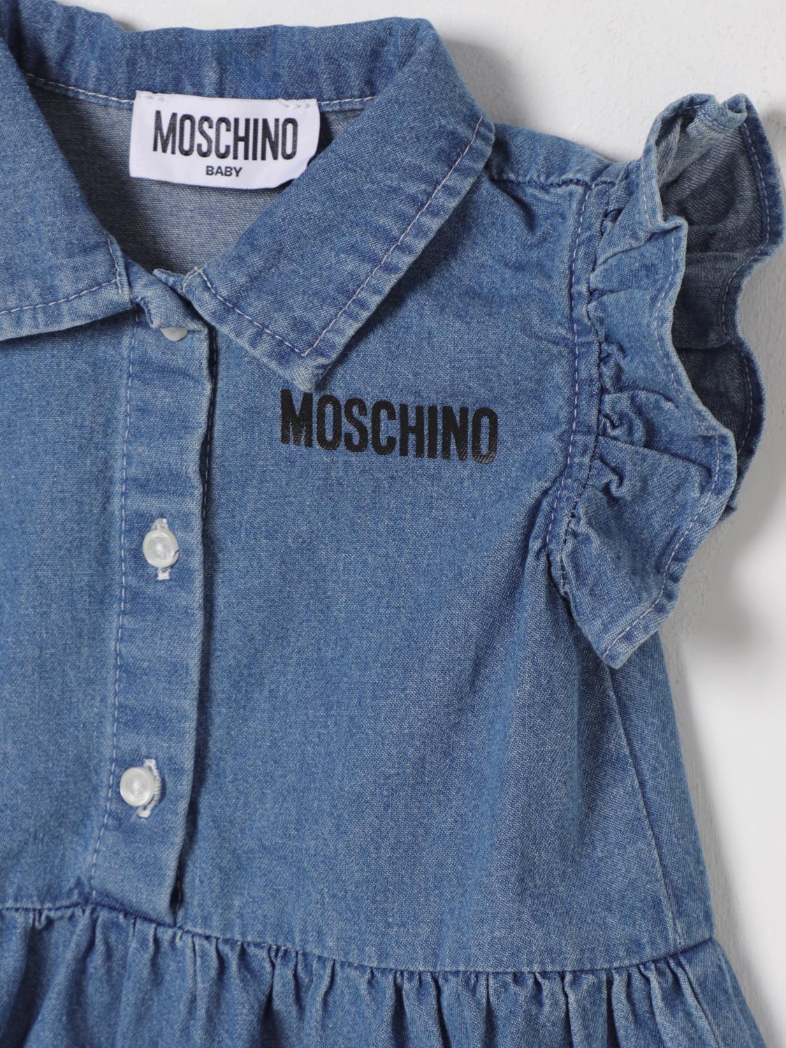 MOSCHINO ROMPER: Romper kids Moschino, Denim - Img 3