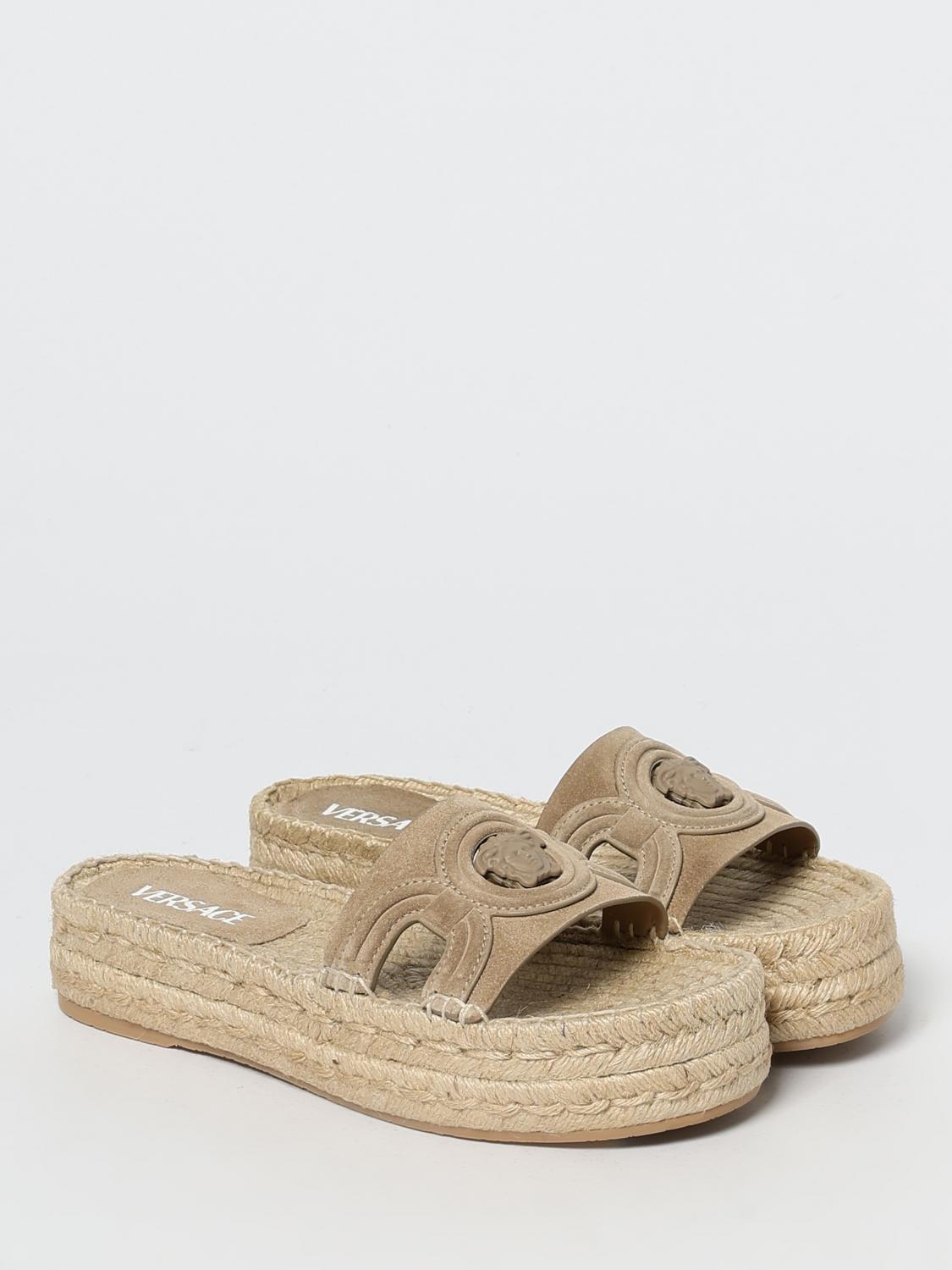 VERSACE ESPADRILLAS: Espadrillas Medusa Versace in camoscio , Beige - Img 2