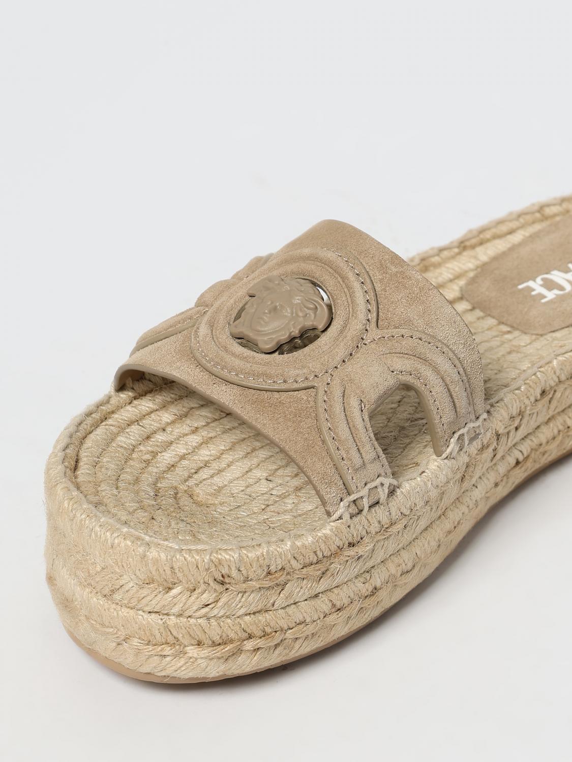 VERSACE ESPADRILLAS: Espadrillas Medusa Versace in camoscio , Beige - Img 4