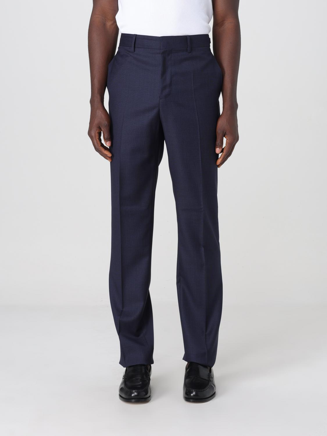 VERSACE PANTALONI: Pantalone sartoriale Versace in lana vergine , Blue - Img 1