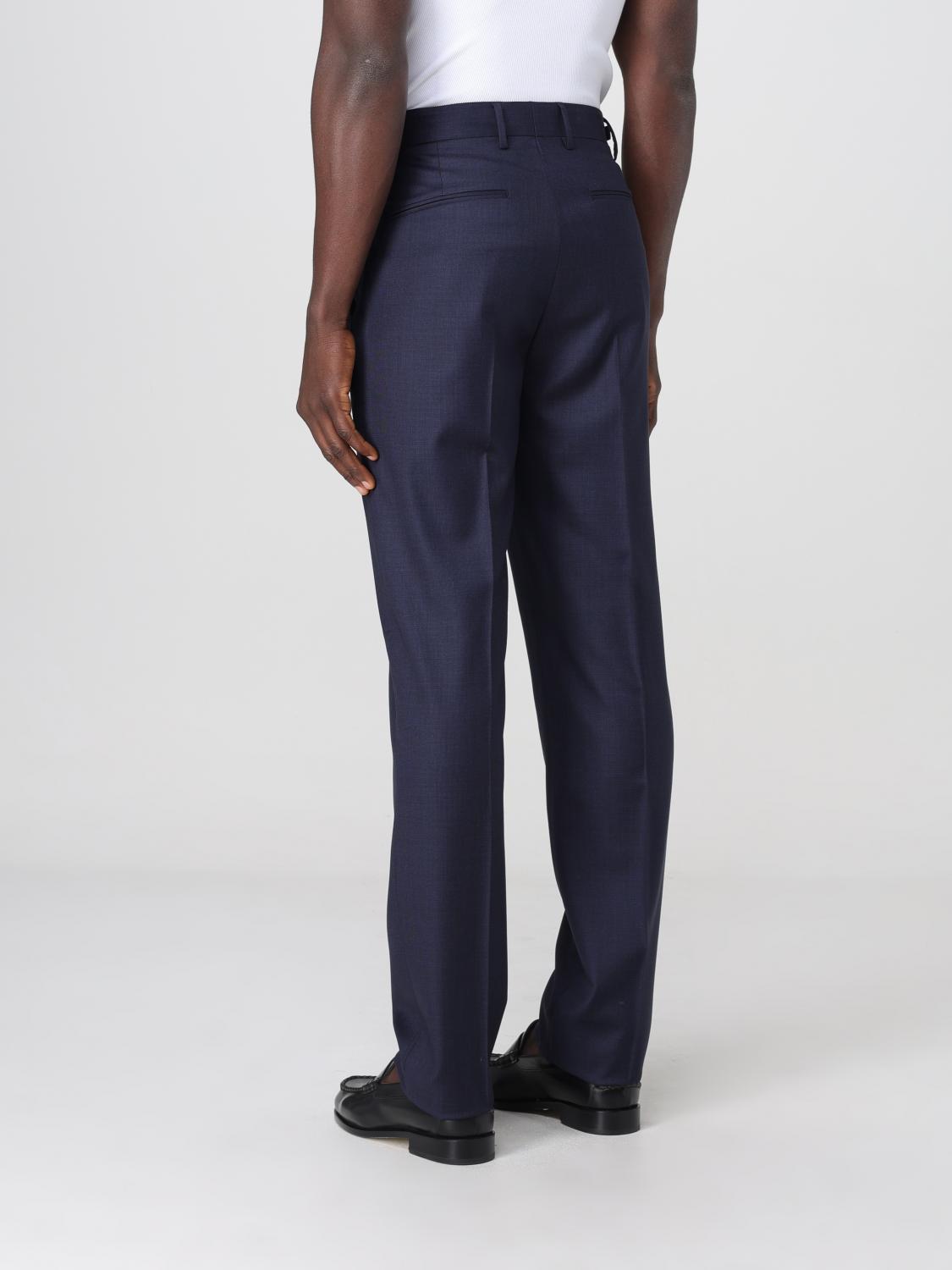 VERSACE PANTALONI: Pantalone sartoriale Versace in lana vergine , Blue - Img 3