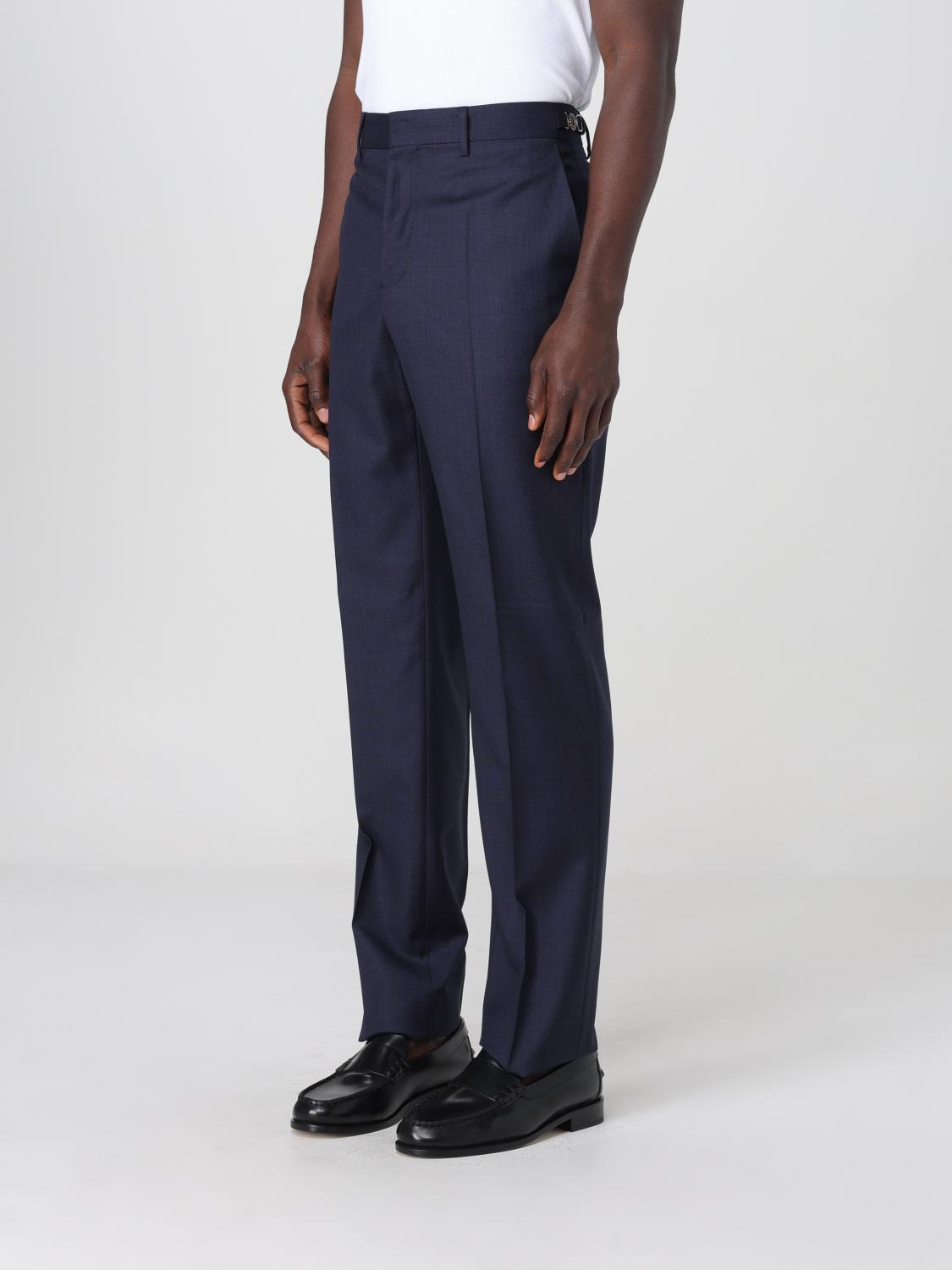VERSACE PANTALONI: Pantalone sartoriale Versace in lana vergine , Blue - Img 4