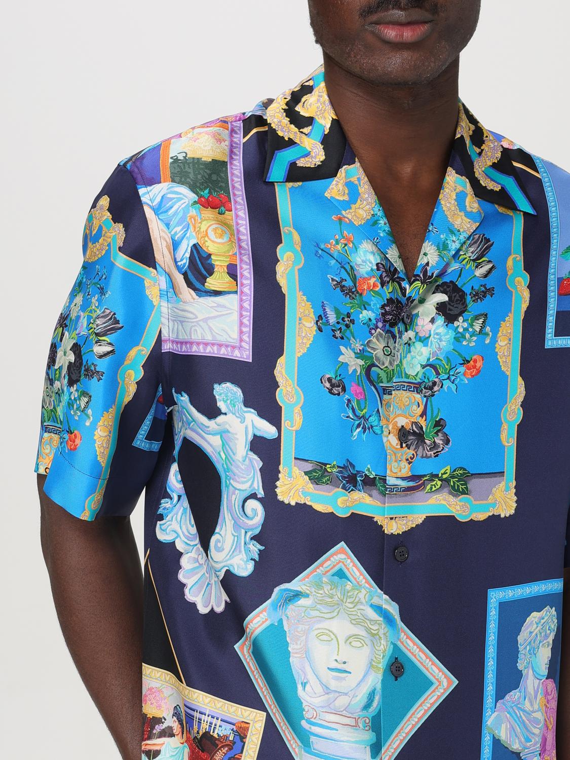VERSACE SHIRT: Shirt men Versace, Multicolor - Img 5