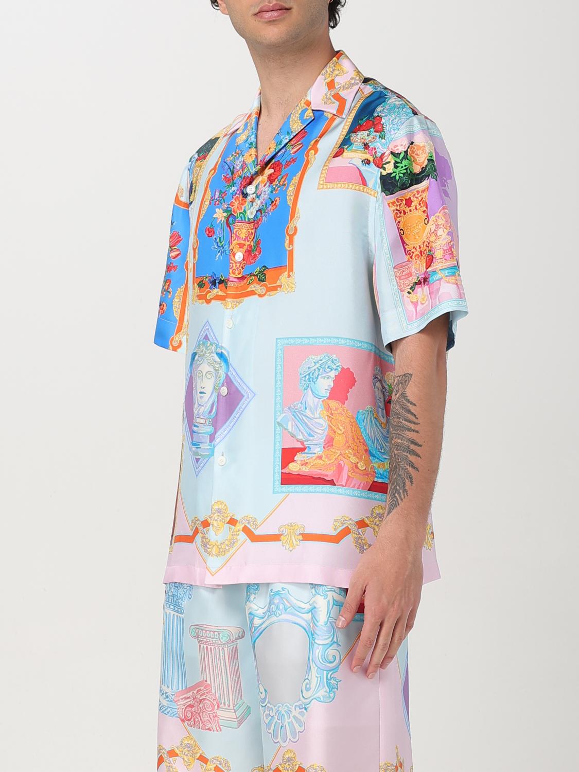 VERSACE 셔츠: 셔츠 남성 Versace, 노드 블루 - Img 4