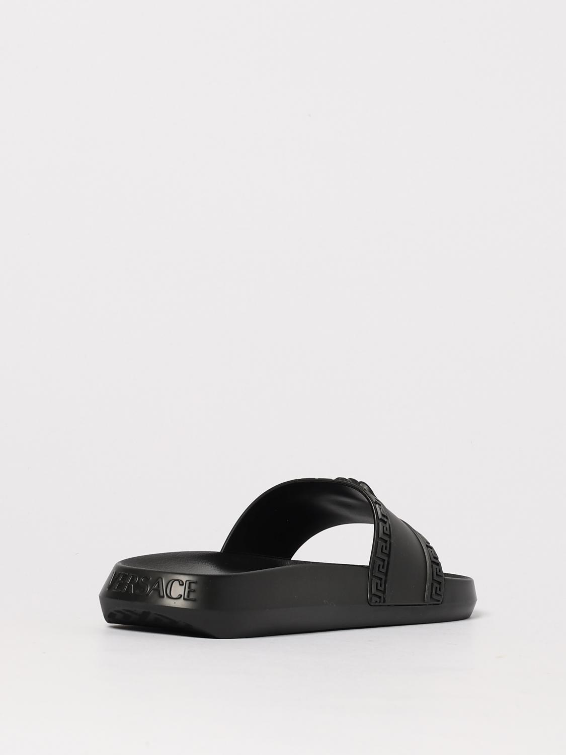 VERSACE SANDALI: Sliders Medusa Versace in gomma , Nero - Img 3