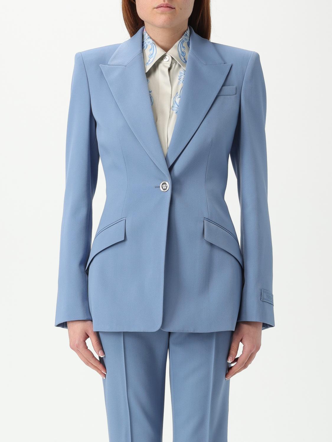 VERSACE BLAZER: Blazer woman Versace, Blue - Img 1