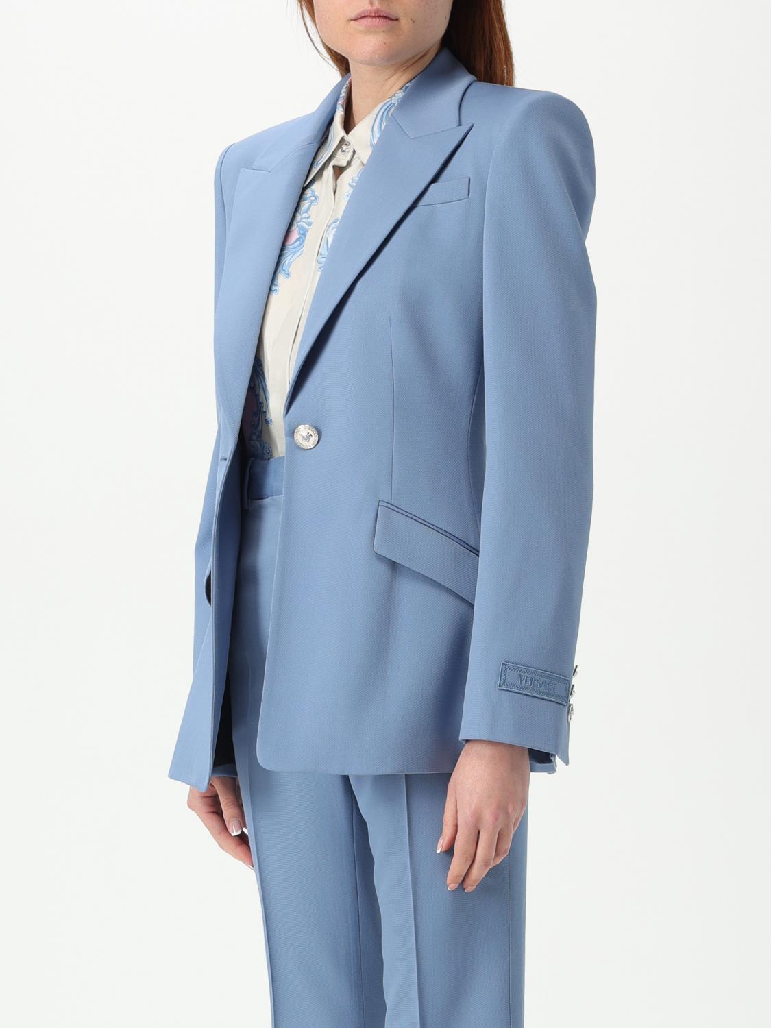 VERSACE BLAZER: Blazer woman Versace, Blue - Img 4