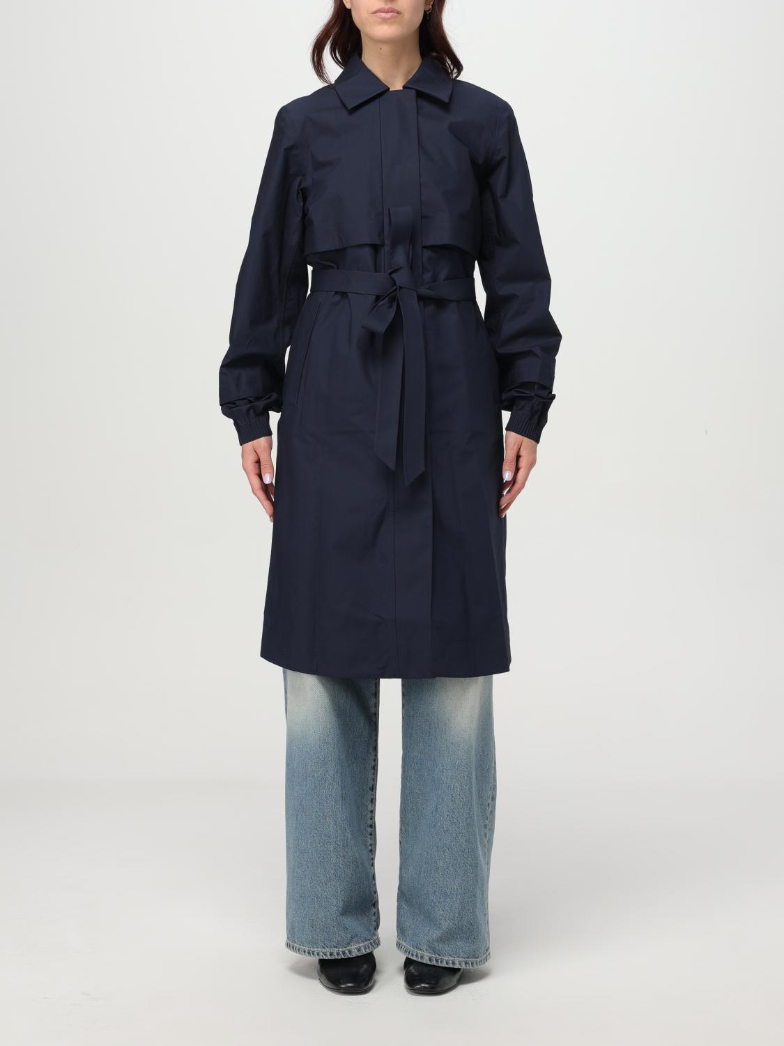 K-WAY JACKET: K-Way technical fabric trench coat, Blue - Img 1